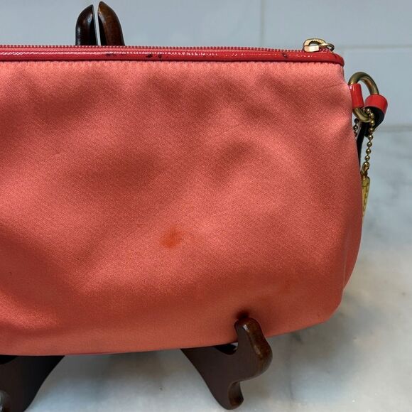 Coach Amanda Sateen Horse & Carriage Large Wristlet Clutch Bag - Picture 7 of 16